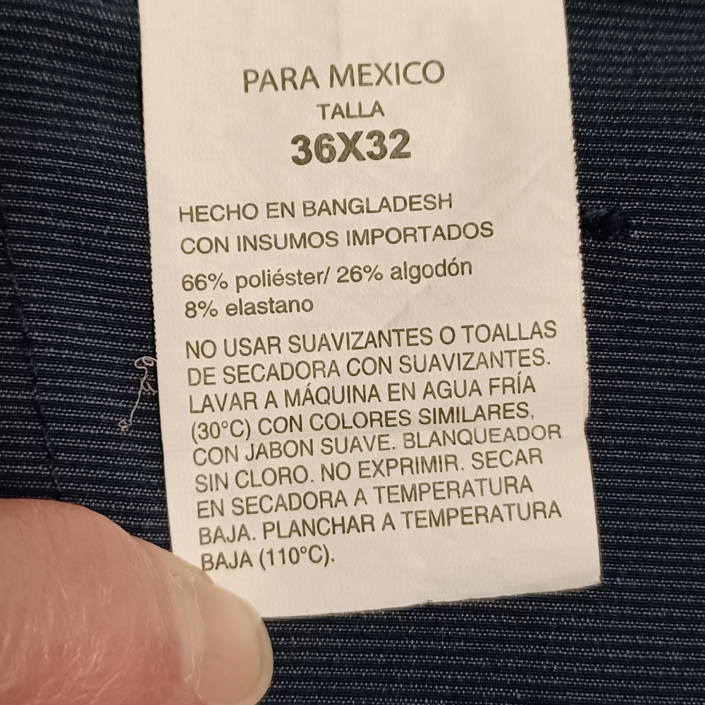 Grand Slam Golf Pants Mens 36x32 Blue Performance Stretch Five-Pocket Trousers - Picture 7 of 13